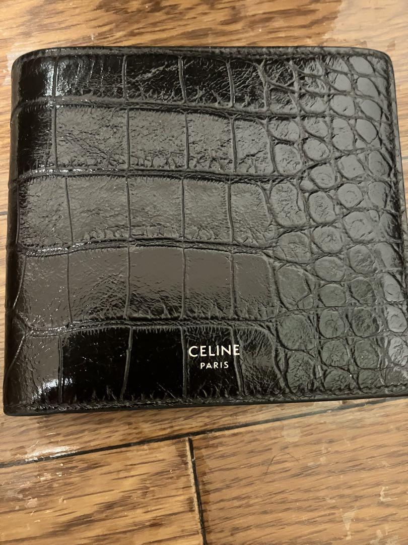 CELINE 二つ折り財布 黒 レザー