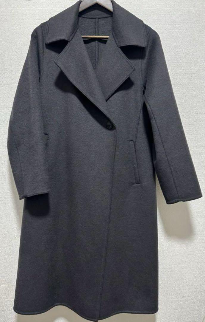 完売品 美品 ユニクロ ダブルフェイスコート グレー サイズL ユニクロ ダブルフェイスコート グレー L ユニクロC 新品未使用