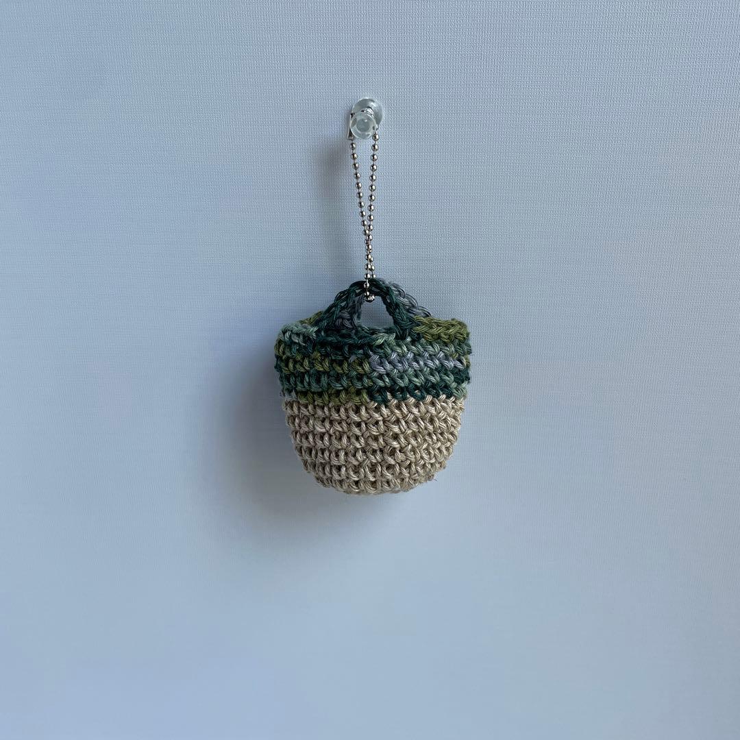 ミニミニ麻紐かごバッグ エコ袋入れ プチギフト ハンドメイド4