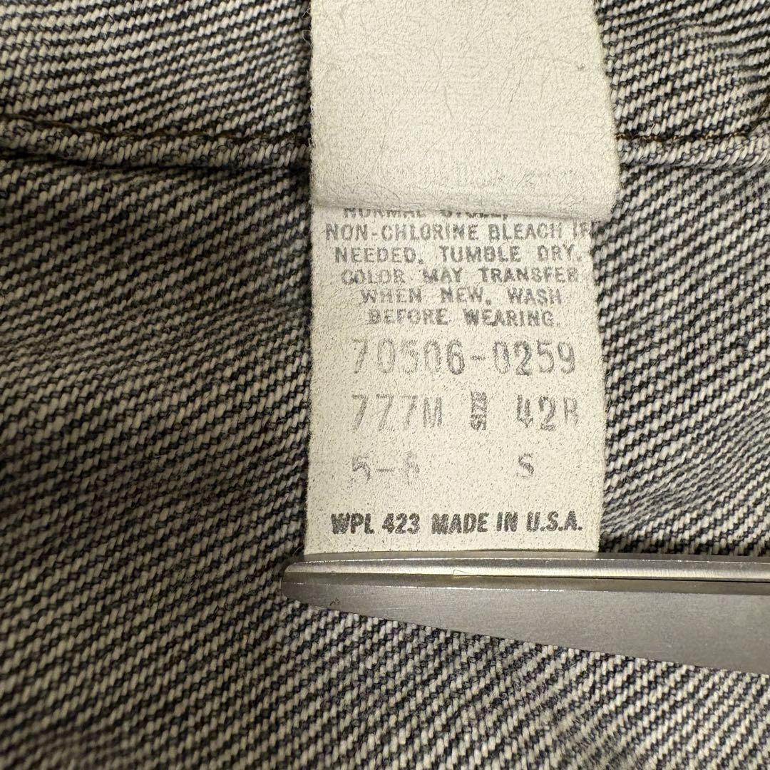 リーバイス 70506 0259 ブラック 42R USA製80年代 先染め