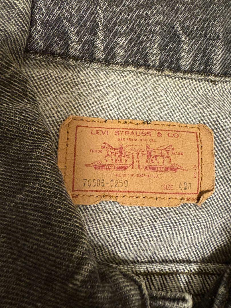 リーバイス 70506 0259 ブラック 42R USA製80年代 先染め