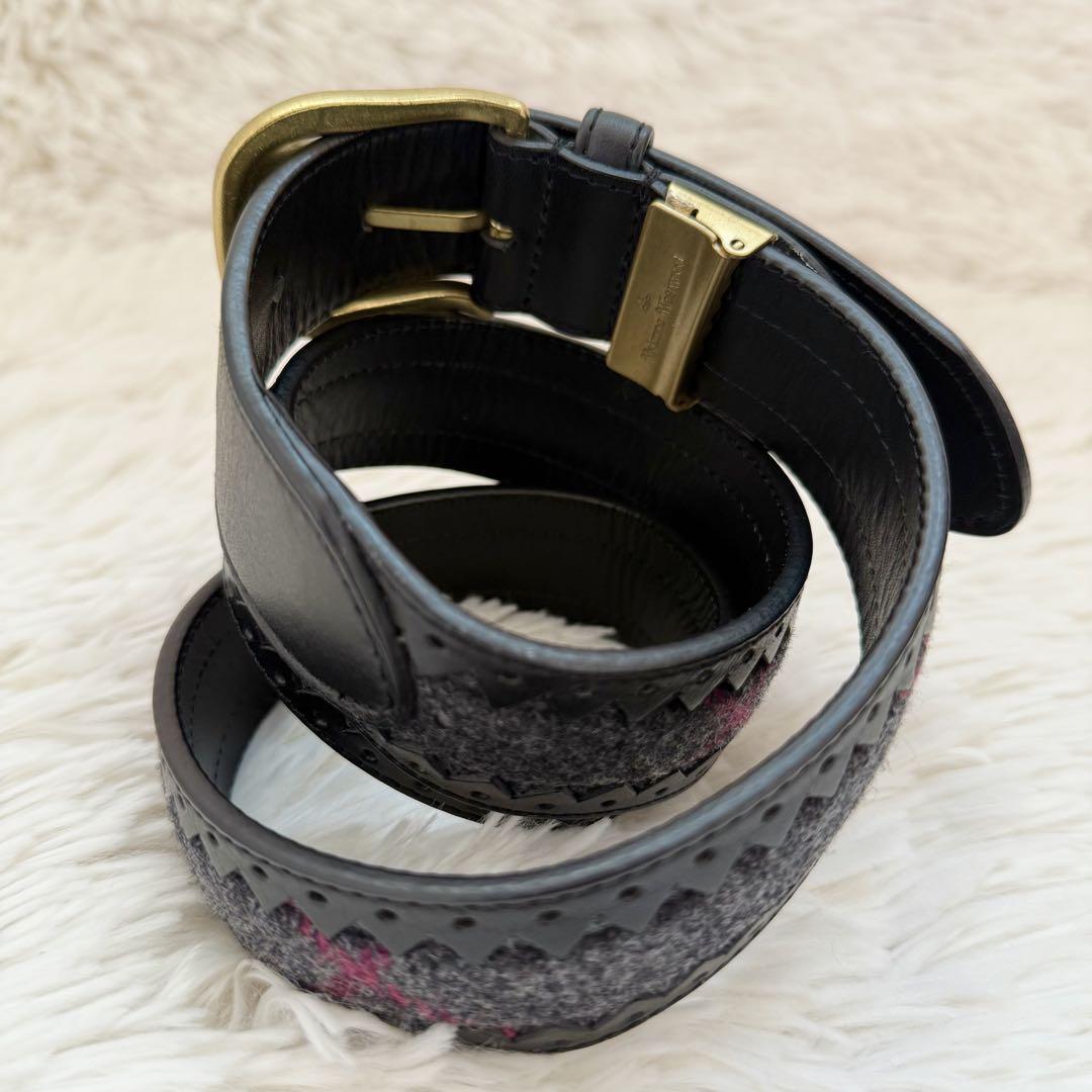 【極美品希少】Vivienne Westwood オーブ ゴールドバックルベルト
