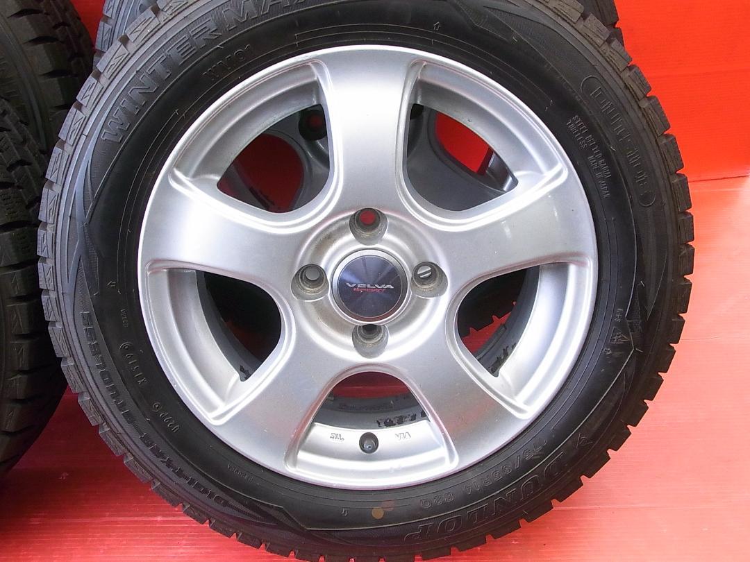 様々なコンパクトカーに 社外5S+ダンロップ製175|65R14スタッドレス
