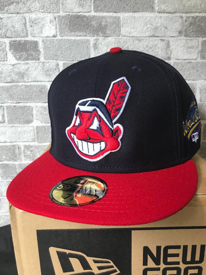 【高い素材】 New Era×MLBインディアンス1997年ワールドシリーズ記念キャップ3 応援グッズ