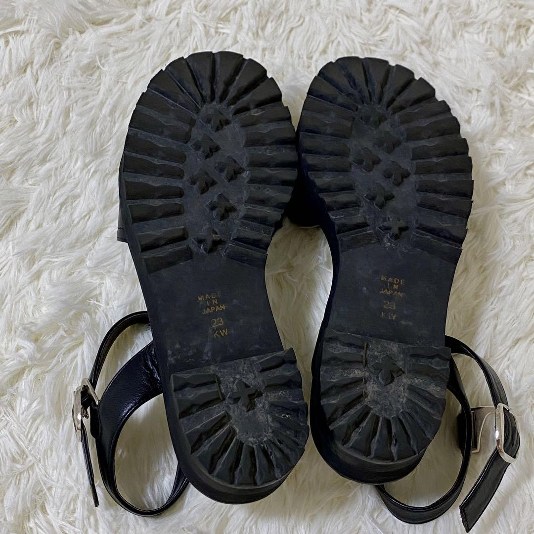 美品✨ダイアナ 厚底サンダル タンクソール ストラップ 本革