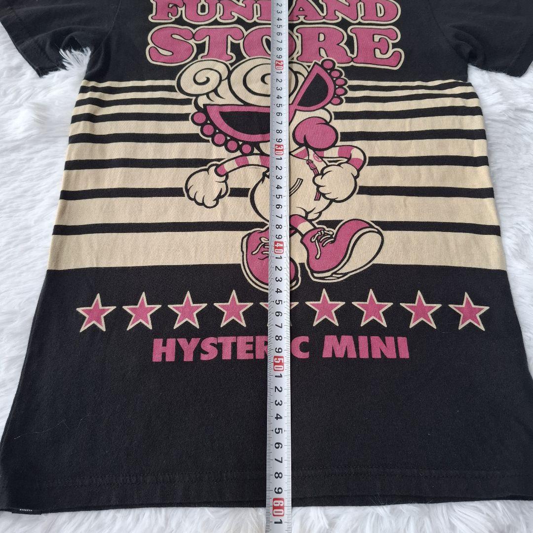 HYSTERIC MINI ヒスミニ ミニちゃん 両面ロゴ ピチT ブラック
