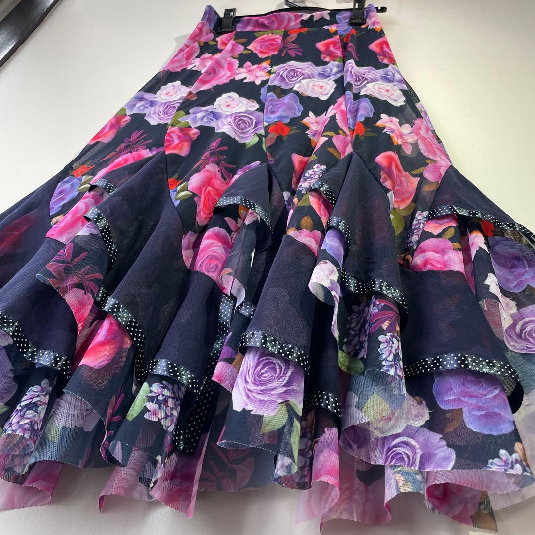 No. 美品 M タカダンス 花柄 スカート★社交ダンス mdprevattcaulkingandwaterproofing.com
