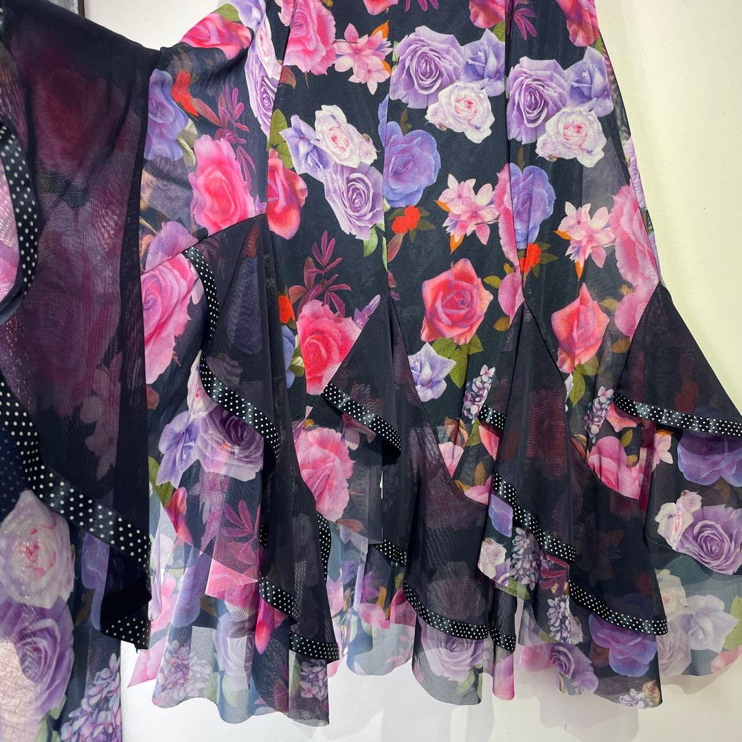 No. 美品 M タカダンス 花柄 スカート★社交ダンス mdprevattcaulkingandwaterproofing.com