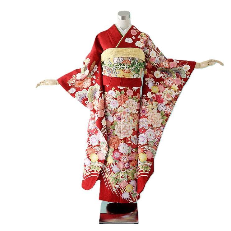 振袖 身長147-162cm 赤 re-042