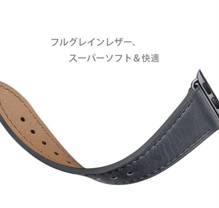 ㊲新品 38/40/41㎜ アップルウォッチ 用 本革 ベルト 互換品 全世代 ...
