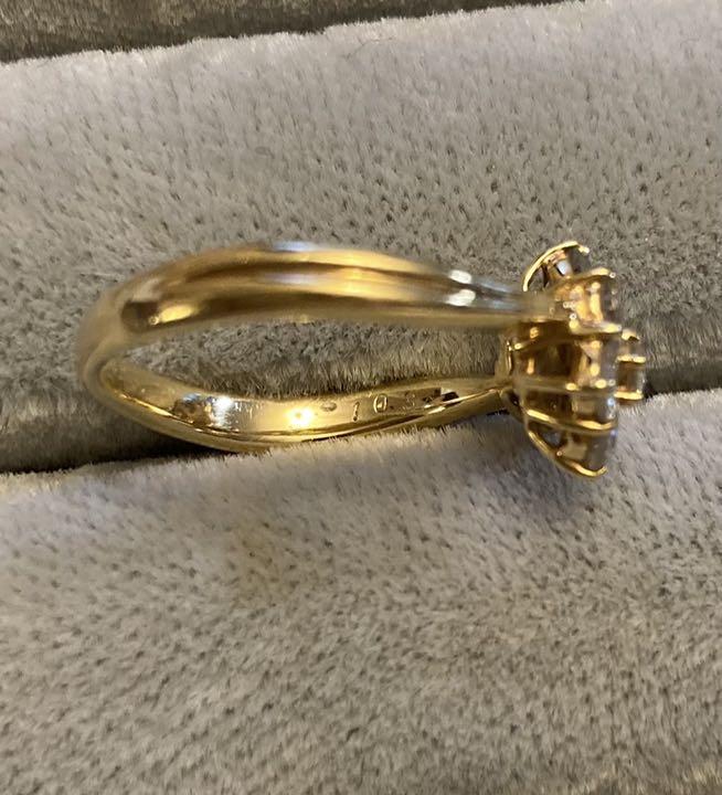 18金 ダイヤモンド デザイン リング / K18 Diamond design ring