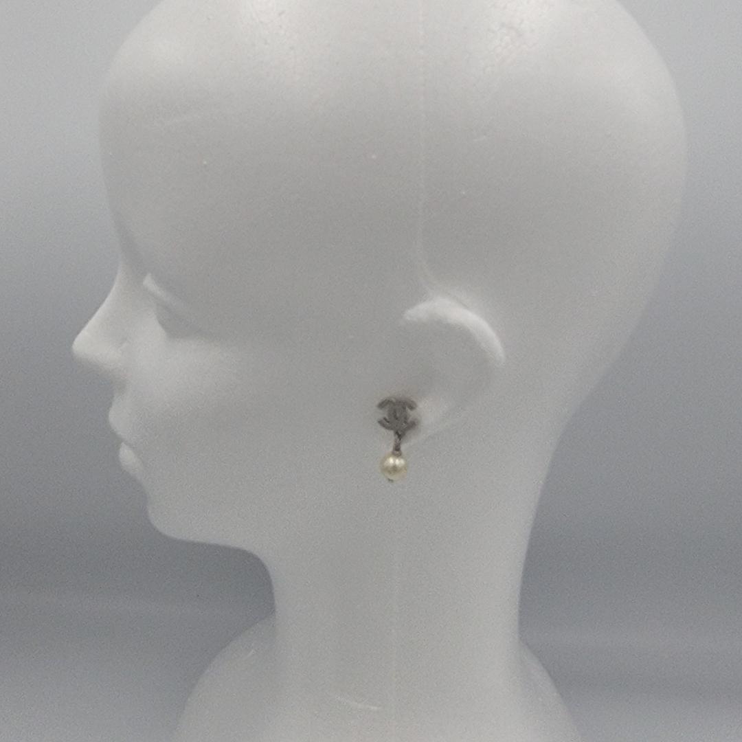 確実正規品 シャネル パール ピアス ぶら下り