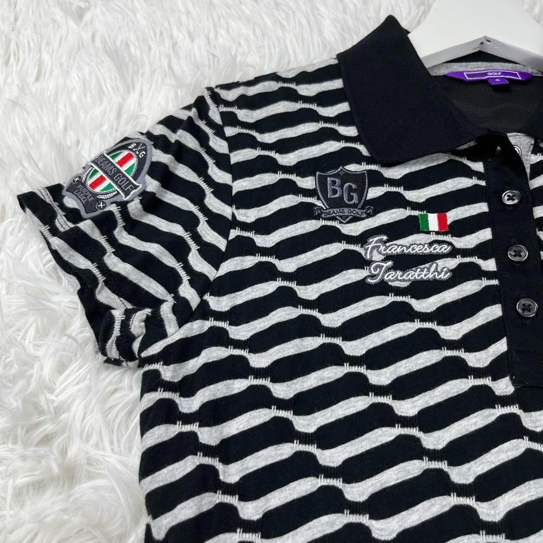 BEAMS GOLF　総柄　ワッペン　半袖　ポロシャツ　ワンピース　サイズＳ