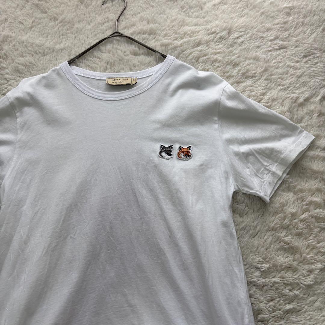 ✨美品✨メゾンキツネ　ダブルフォックス　白　半袖T xs