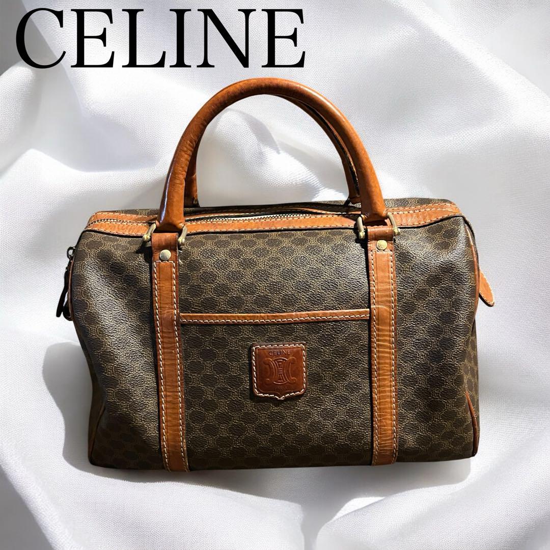 セリーヌ CELINE マカダム柄2WAYバッグ ブラック PVC レディース