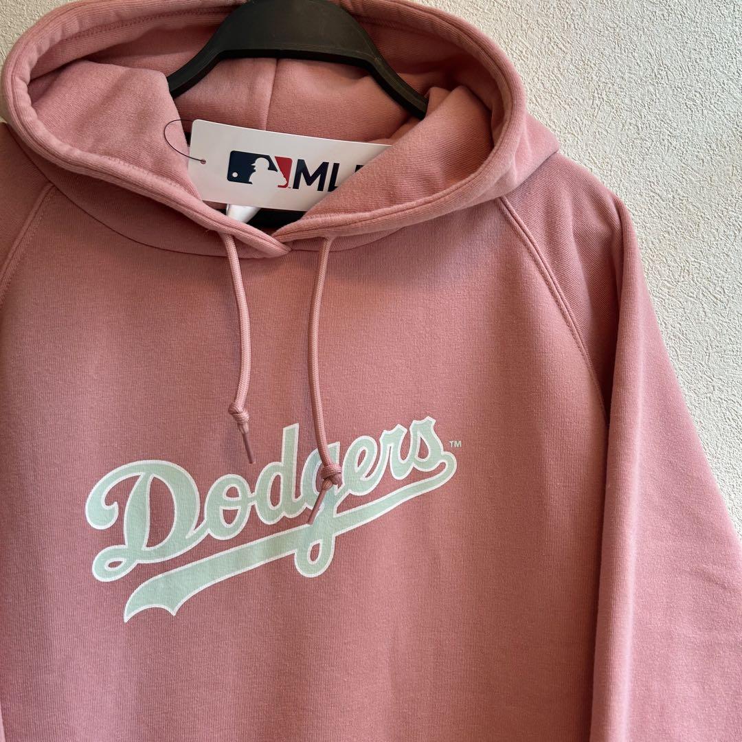 【2XL（3L）】MLB ドジャース　ロゴプリント　裏起毛パーカー●大谷翔平