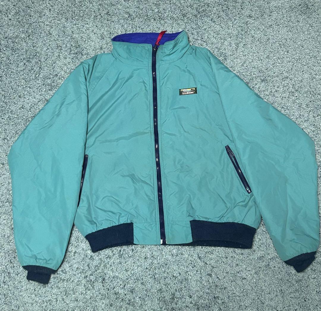 LL bean 80s ウォームアップジャケット　ナイロンフリース　アメリカ製 USA製 80s L.L.Bean Warm-Up Jacket 黒 M エルエルビーン