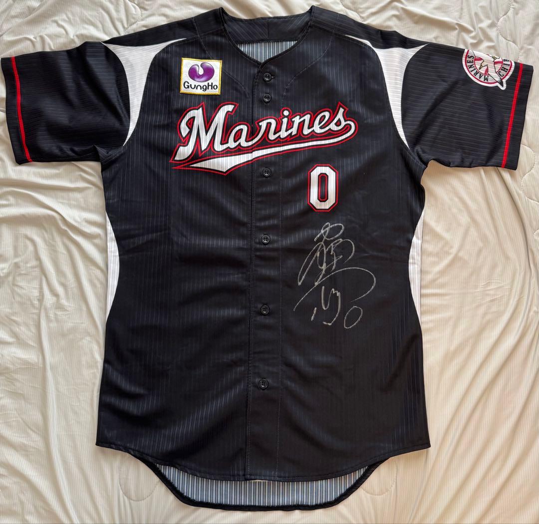 千葉ロッテマリーンズ 荻野貴司選手 実使用 ビジターユニフォーム