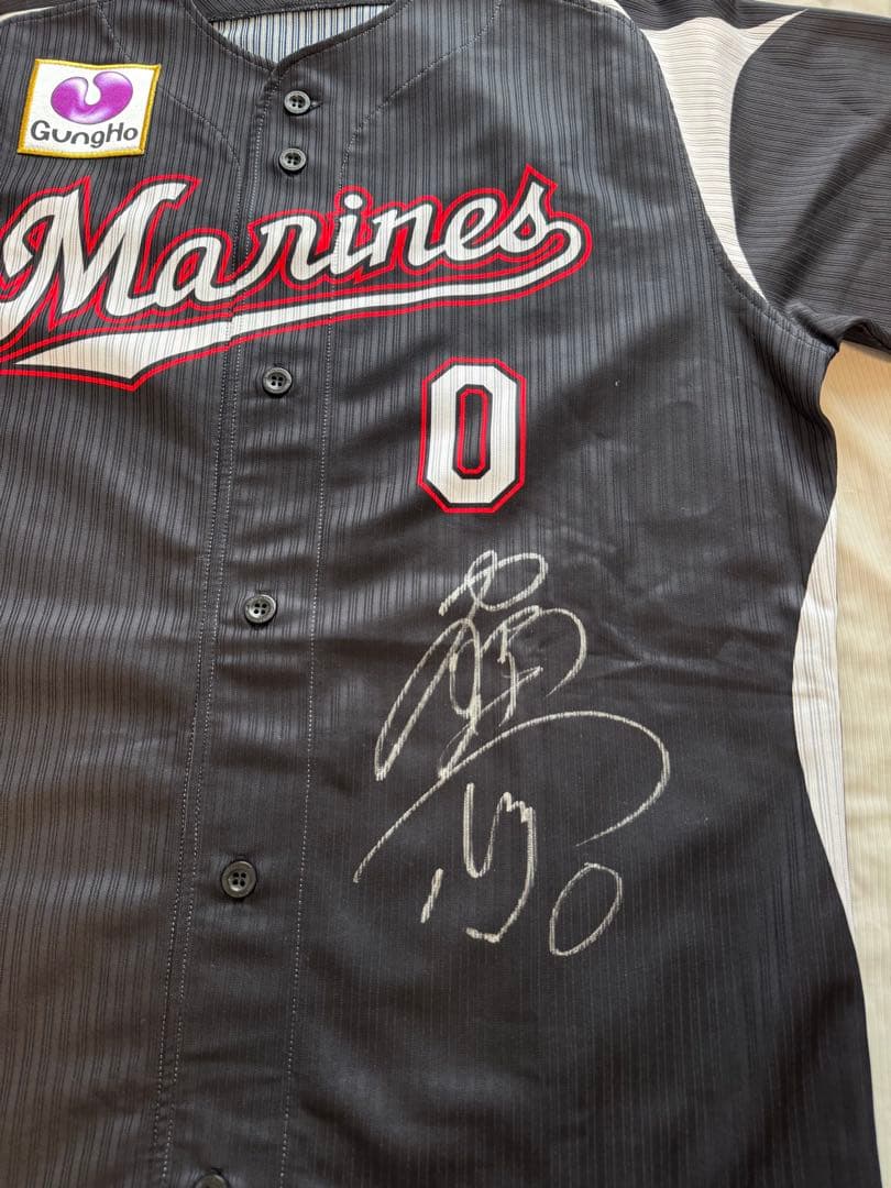 千葉ロッテマリーンズ 荻野貴司選手 実使用 ビジターユニフォーム