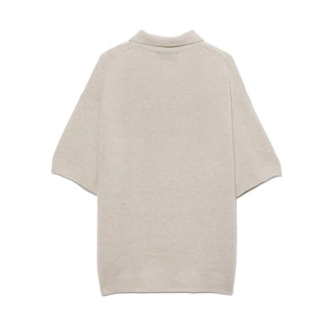 UNUSED Knit polo US2434 ベージュ