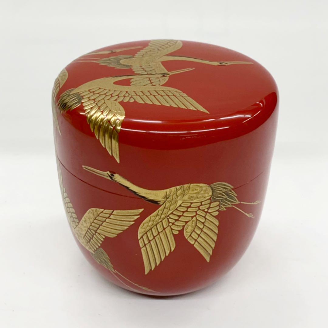 流行り の ブランド - 2024年おすすめのアイテム満載 大棗 朱鶴蒔絵】高蒔絵 内銀 市川準斎｜美術品・アンティーク 工芸品