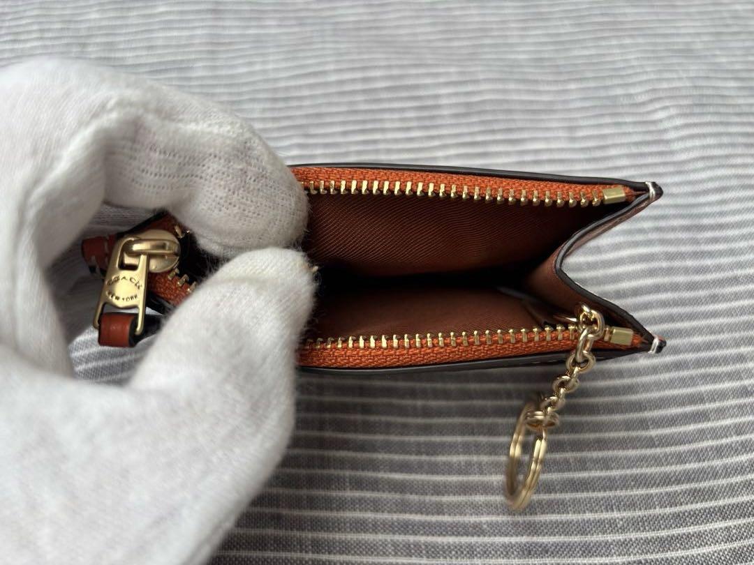 新品 COACH オレンジ フルーツ コインケース シグネチャー