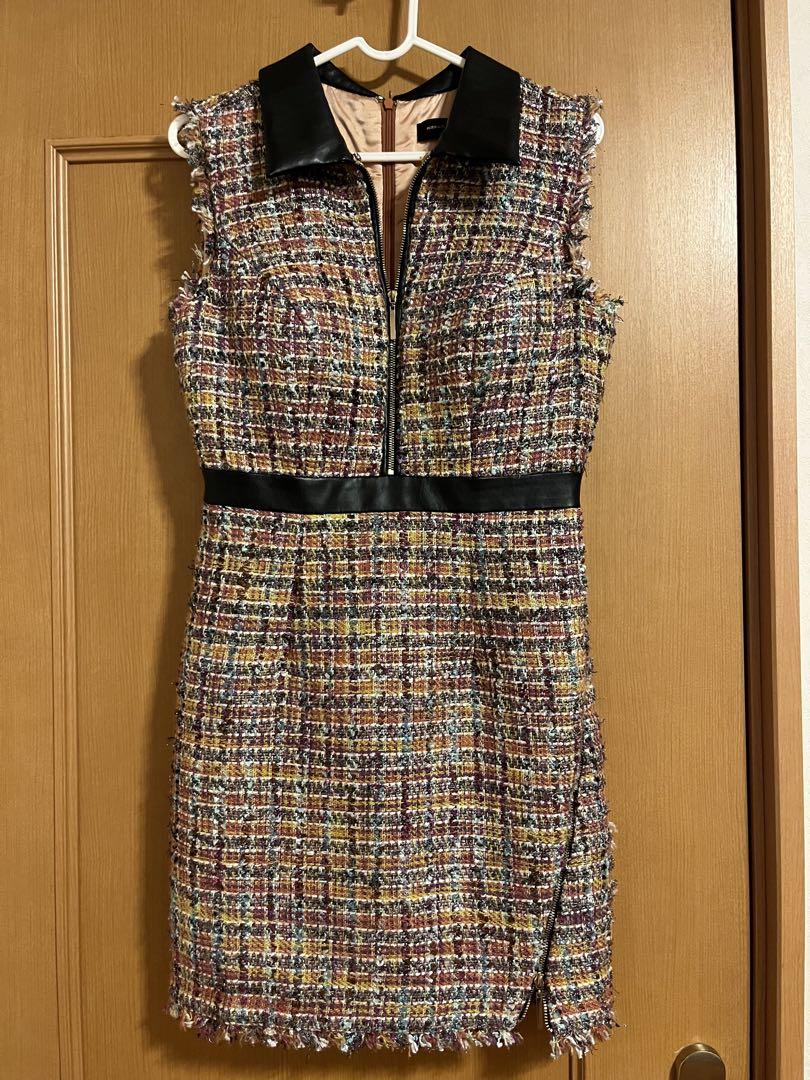 ROBE de FLEURS Glossy ツイードドレス　Lサイズ