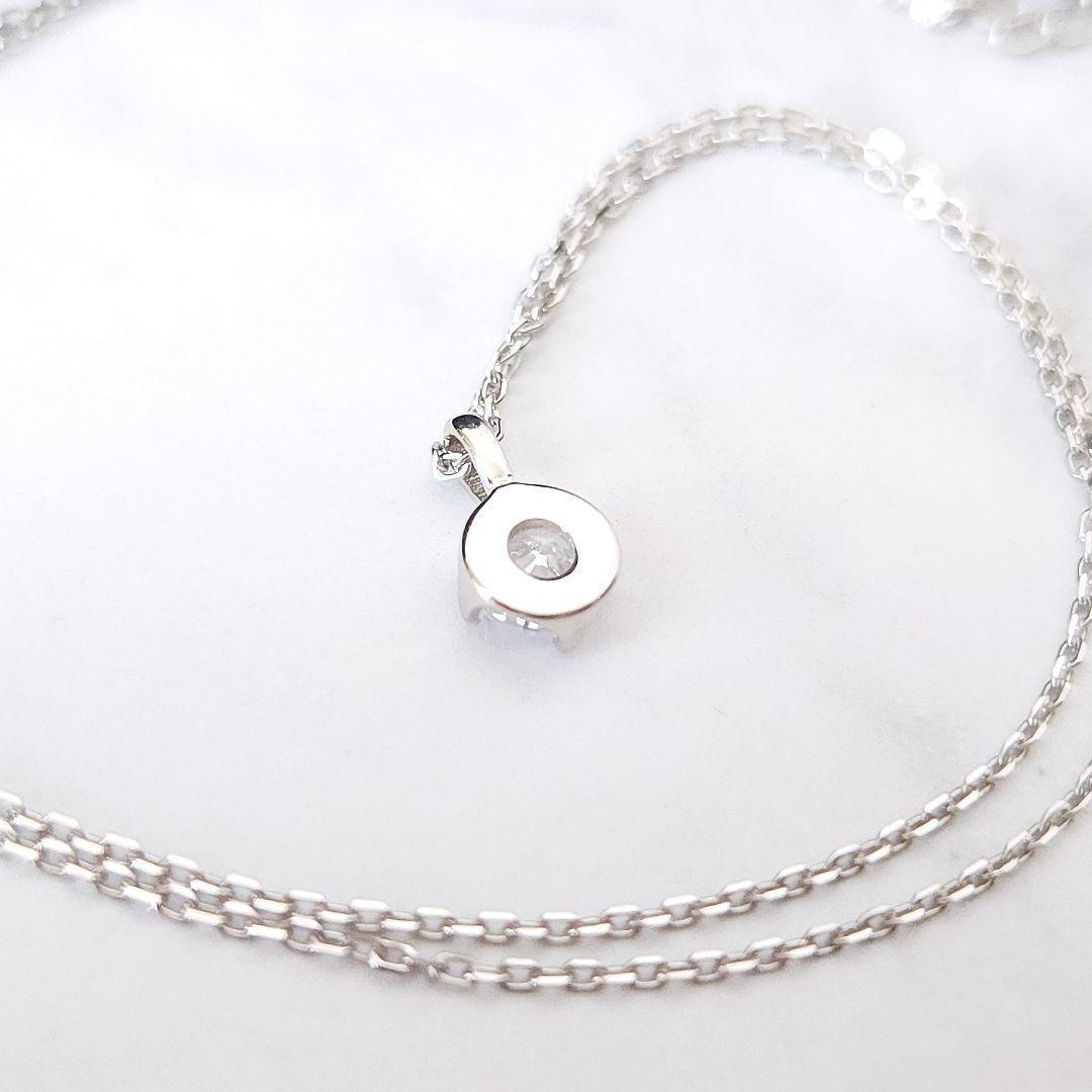 149Nz【高品質✨】ネックレス　一粒石　5mm　キラキラ　上品　高級　シルバー