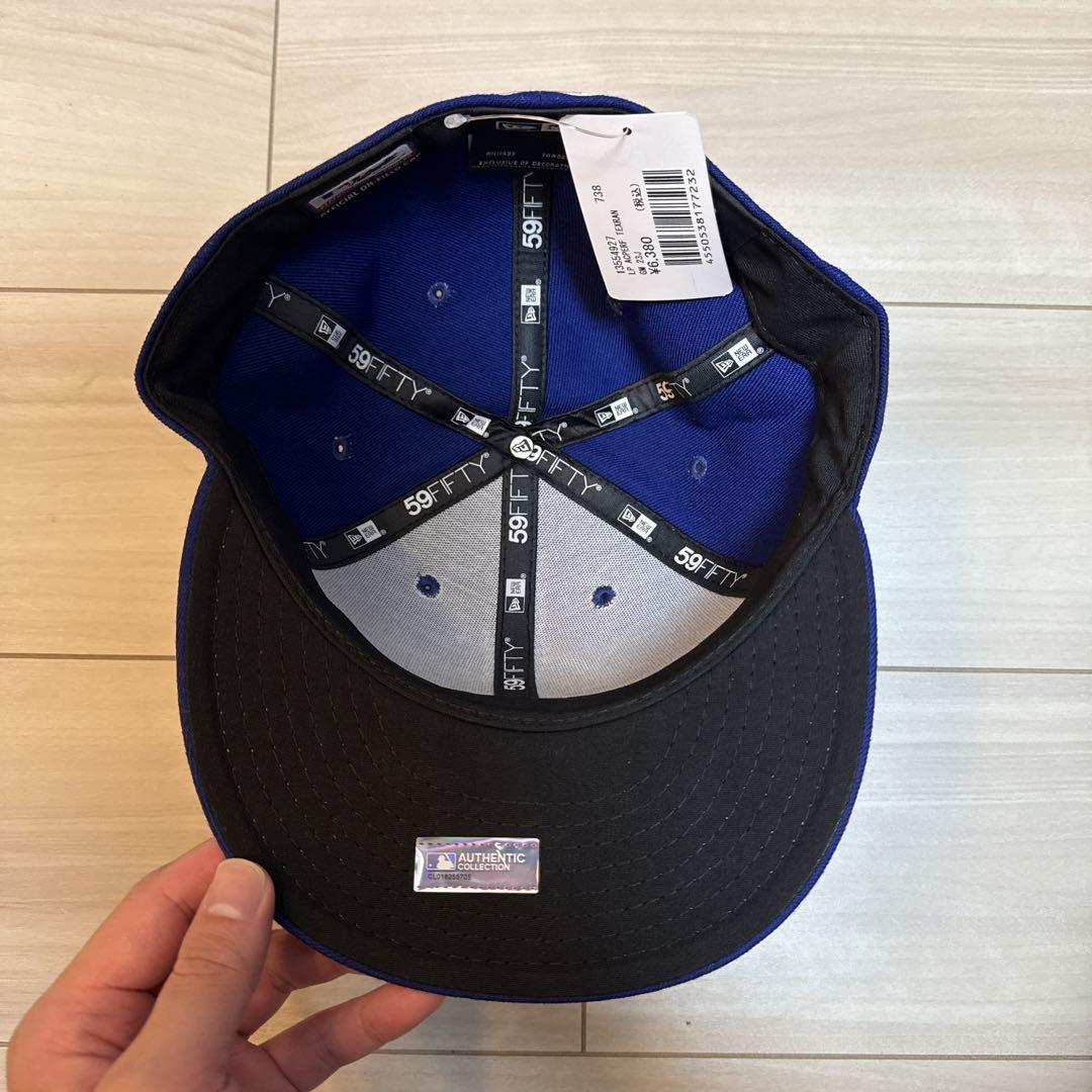 New Era 59FIFTY ネイビーキャップ サイズ7 3/8 - メルカリ