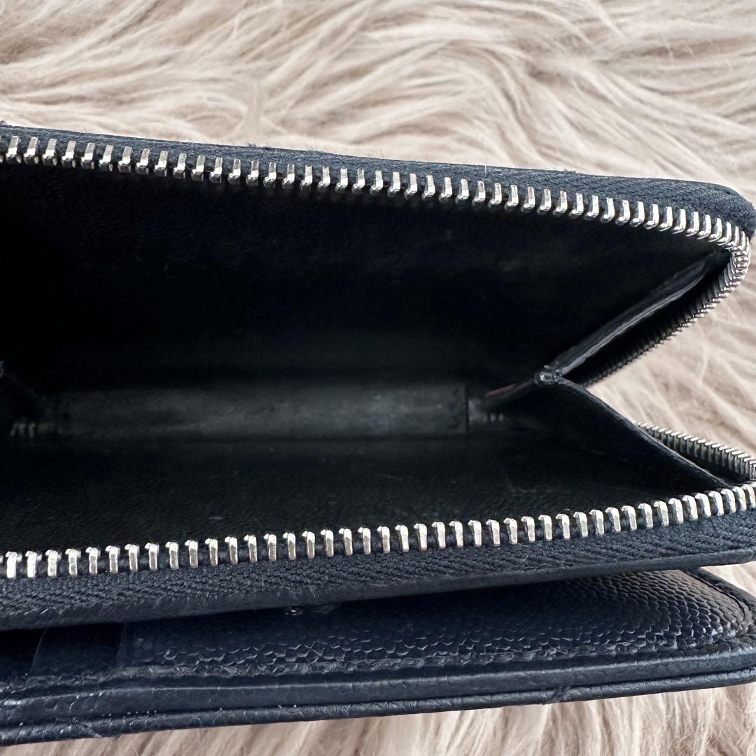 SAINT LAURENT 二つ折り財布 ネイビー
