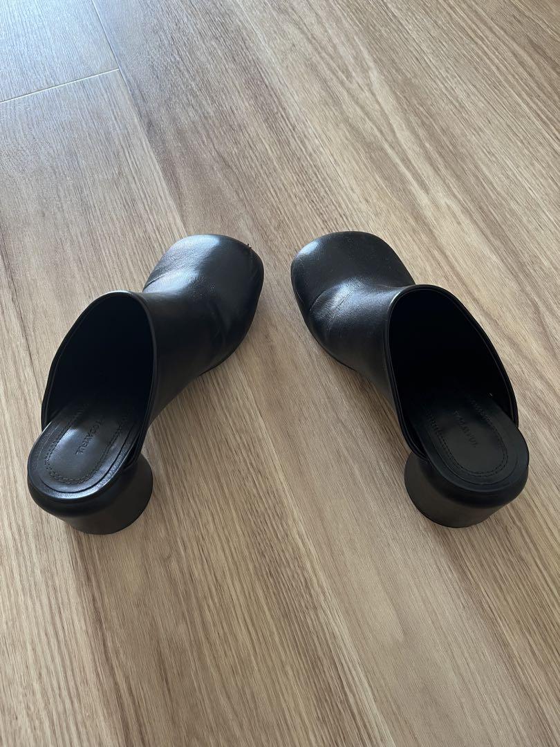 todayful  Chunky Heel Sabot  ブラック　黒
