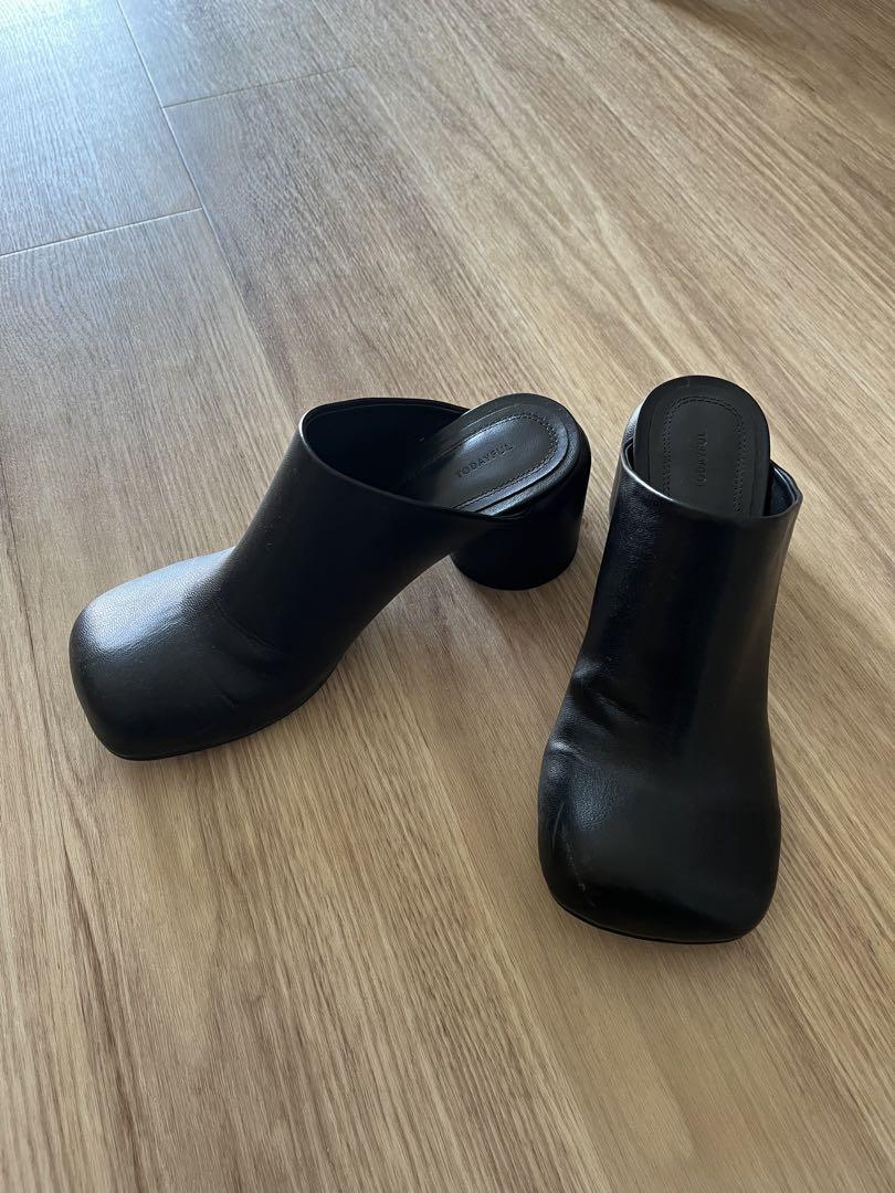 todayful  Chunky Heel Sabot  ブラック　黒