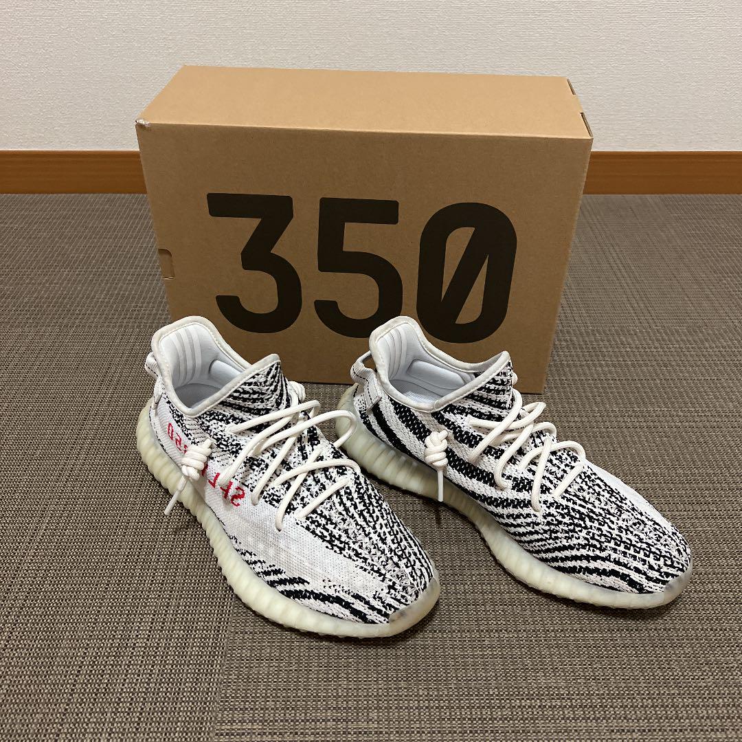 アディダス イージーブースト350 V2 ゼブラ 27.0 - メルカリ