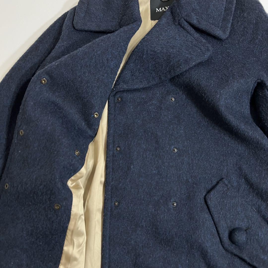 良品　MAX MARA MAX&Co マックスアンドコー　ロングコート　ブルー系