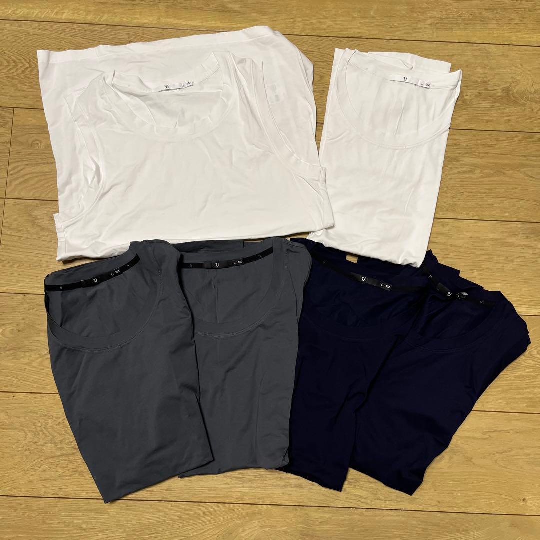 UNIQLO +j ストレッチ スーピマコットン ノースリーブ L 6枚セット