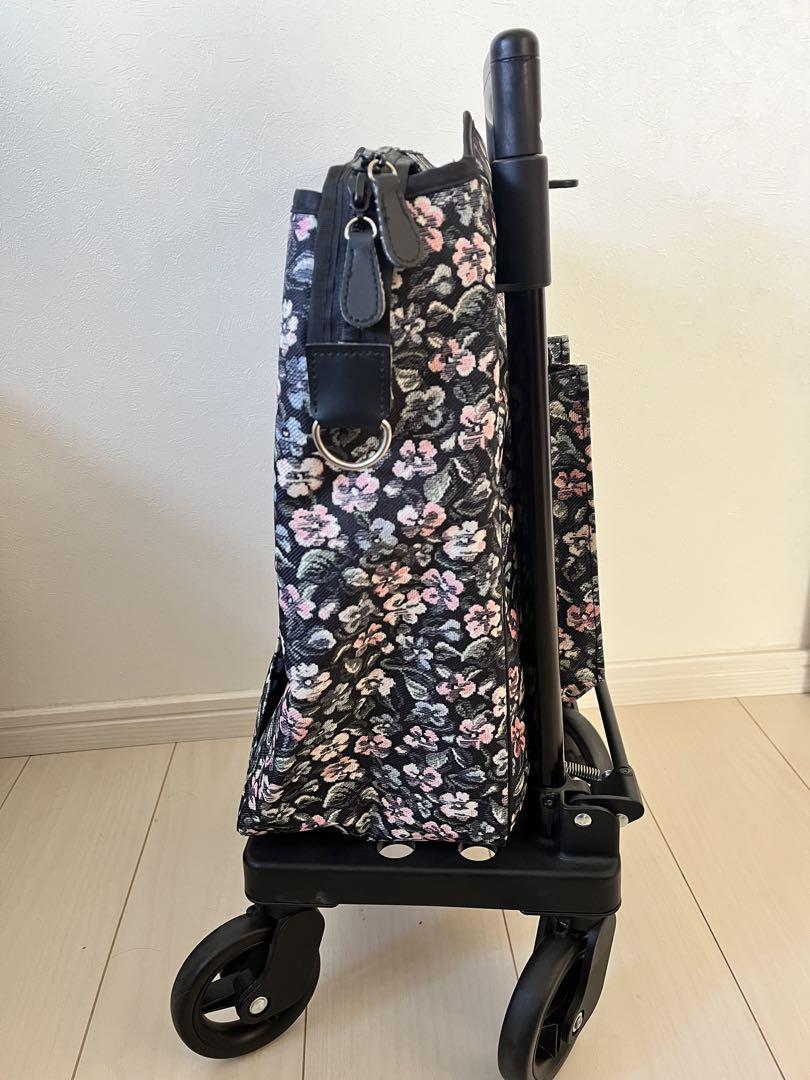 美品⭐️島製作所 ショッピングカートサイドカー　メロディスムーズST 小花柄　軽量