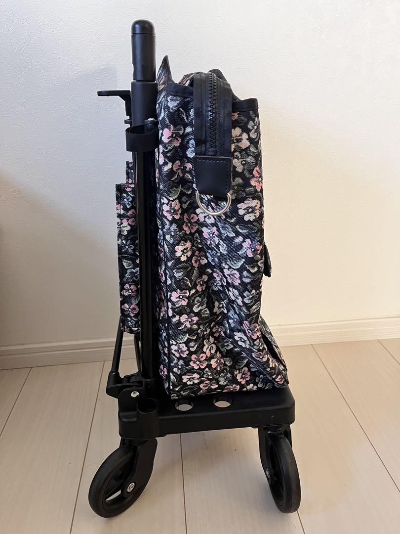 美品⭐️島製作所 ショッピングカートサイドカー　メロディスムーズST 小花柄　軽量