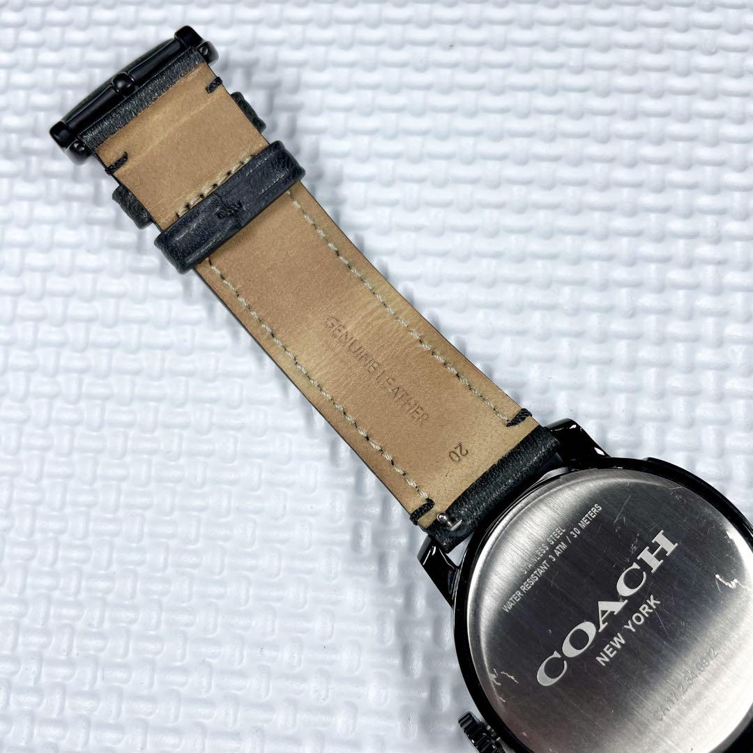 【稼動品】COACH/コーチ　ブリーカー　メンズ　腕時計　デイト　ダークグリーン