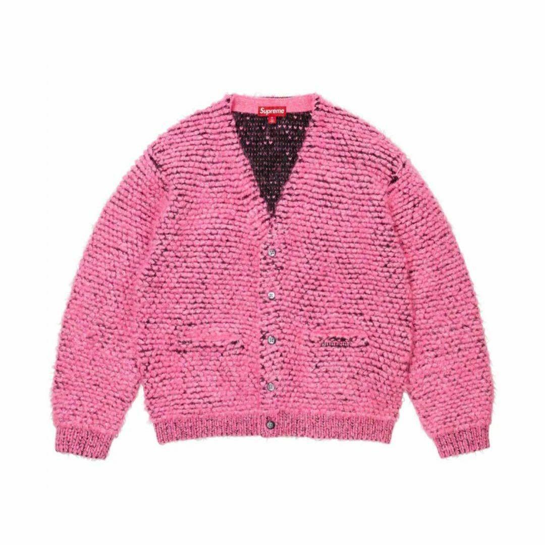 ●Supreme Textured Knotted Cardigan pink