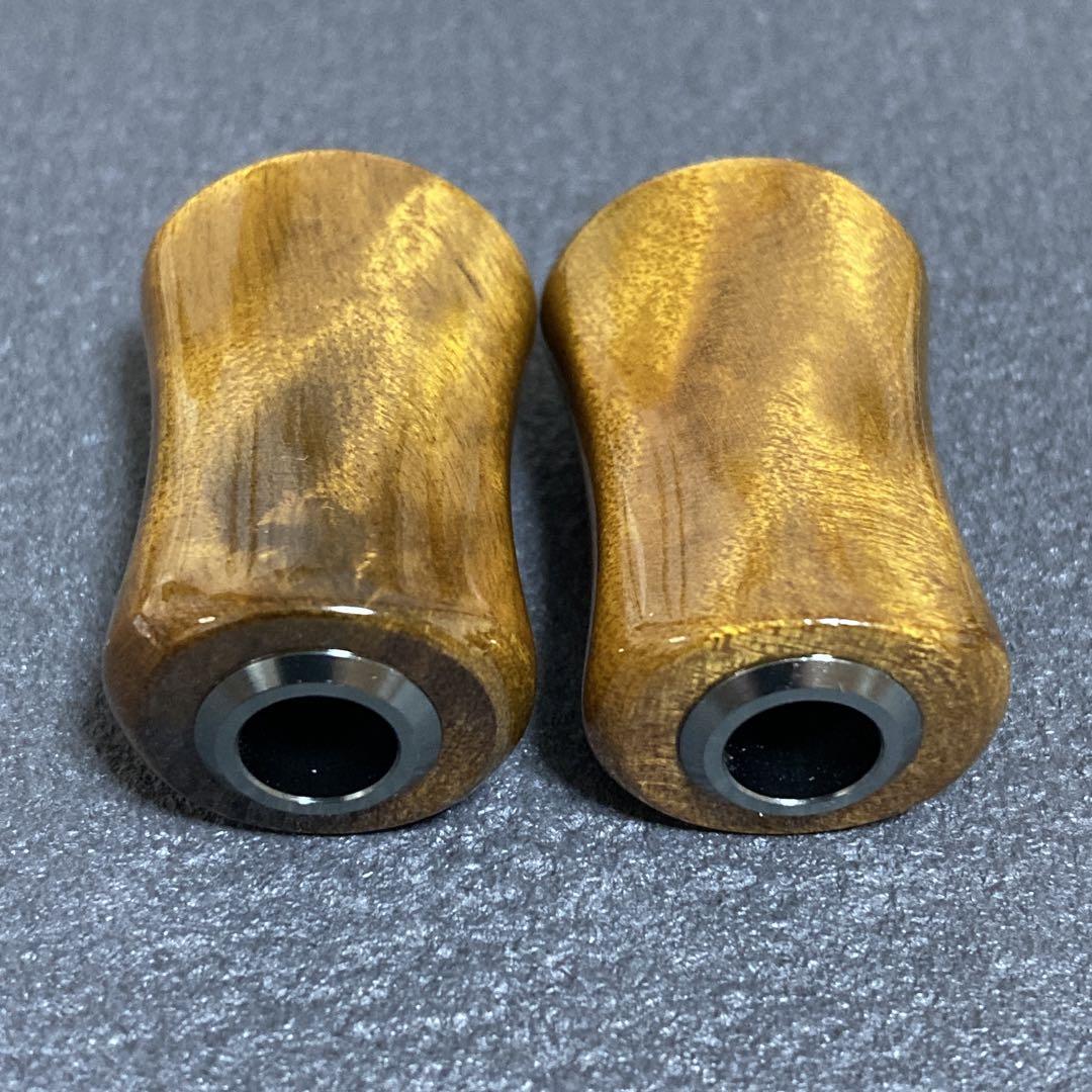 木目がカッコいい ウッドハンドルノブ 2個 シマノタイプa ダイワs Gr