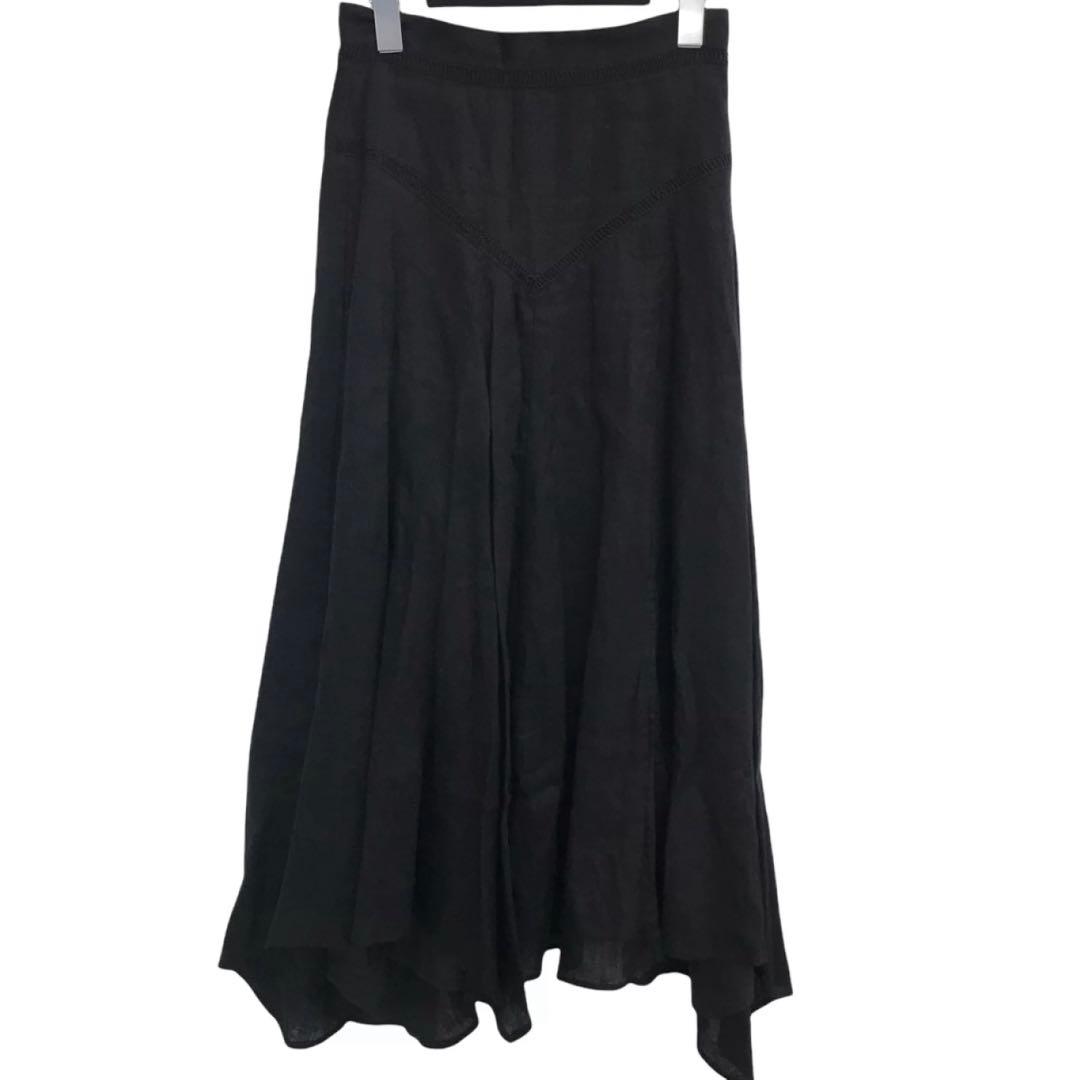 ISABEL MARANT ETOILE リネンロングスカート ブラック 34