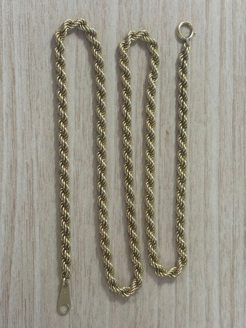 18金 7.7g ツイストチェーン ネックレス 約40cm