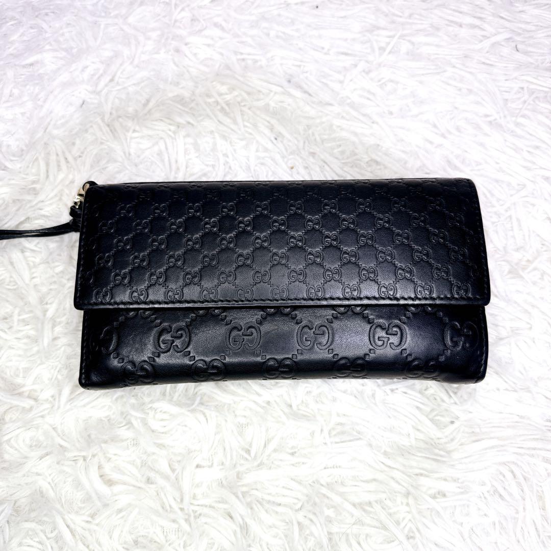 GUCCI GGパターン 長財布 インターロッキング マイクロシマ 金具