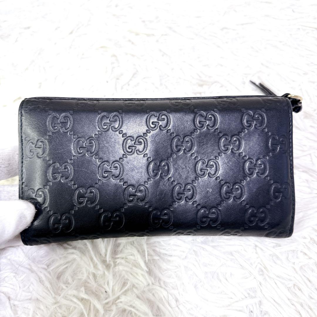 Gucci GGパターン 長財布 黒ブラック