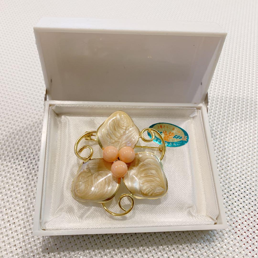 年末のプロモーション特価！ ☆未使用☆宮古島本珊瑚 メルカリ - ブローチ アクセサリー
