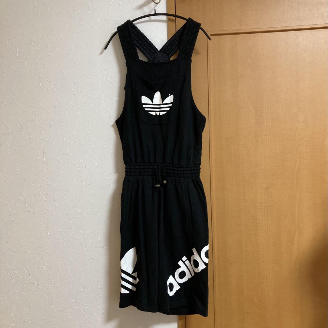 adidas アディダス サロペット デサント製 白タグ 80s 古着 希少