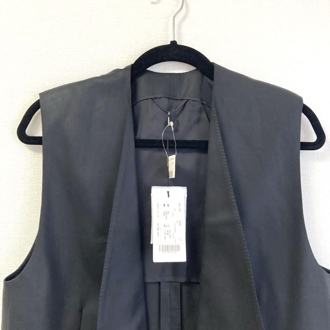新品　激レア　現ハイクデザイナー　HYKE green ブラックロングジレ　2