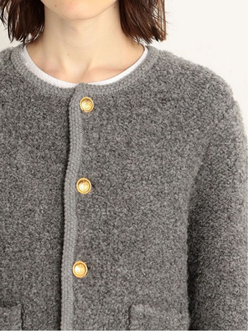 トゥモローランド マカフィー ムートンクルーネックカーディガン トゥモローランド マカフィー ムートンクルーネックカーディガン