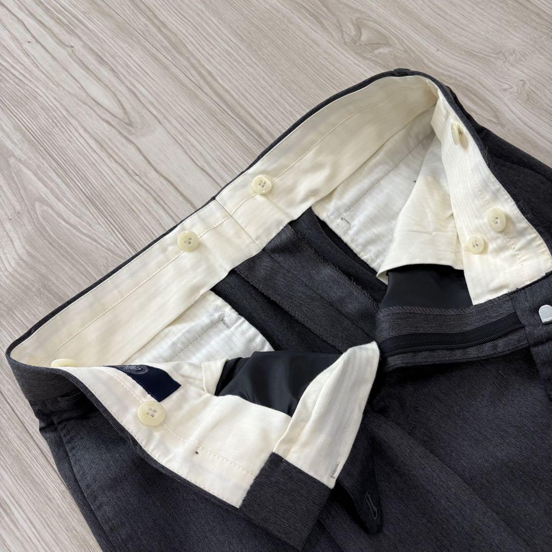 【美品】J.PRESS スーツ A8 XL グレー シルク混 ワンタック 春秋冬