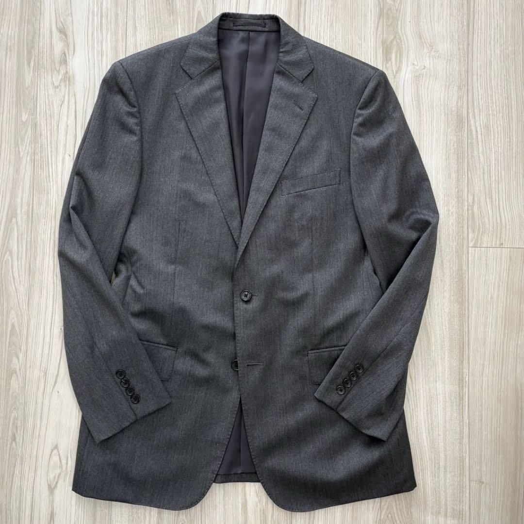 【美品】J.PRESS スーツ A8 XL グレー シルク混 ワンタック 春秋冬
